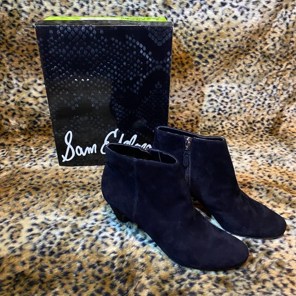 Sam Edelman black suede ankle boot - Picture 2 of 4